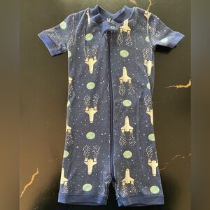 Hanna Andersson Blue Rocket and Planet Bodysuit